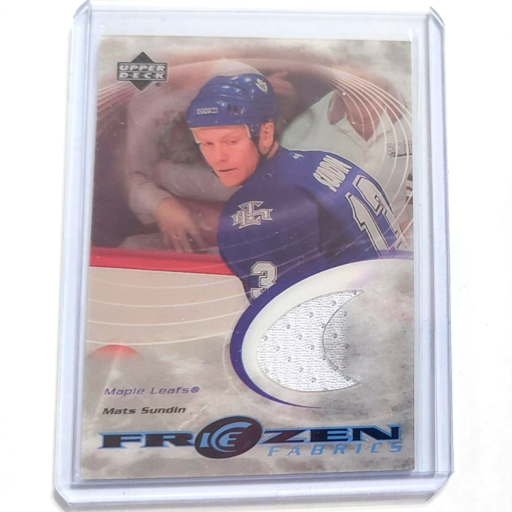 Mats Sundin Upper Deck Game Worn Frozen Fabrics Jersey Card Maple Leafs 2004